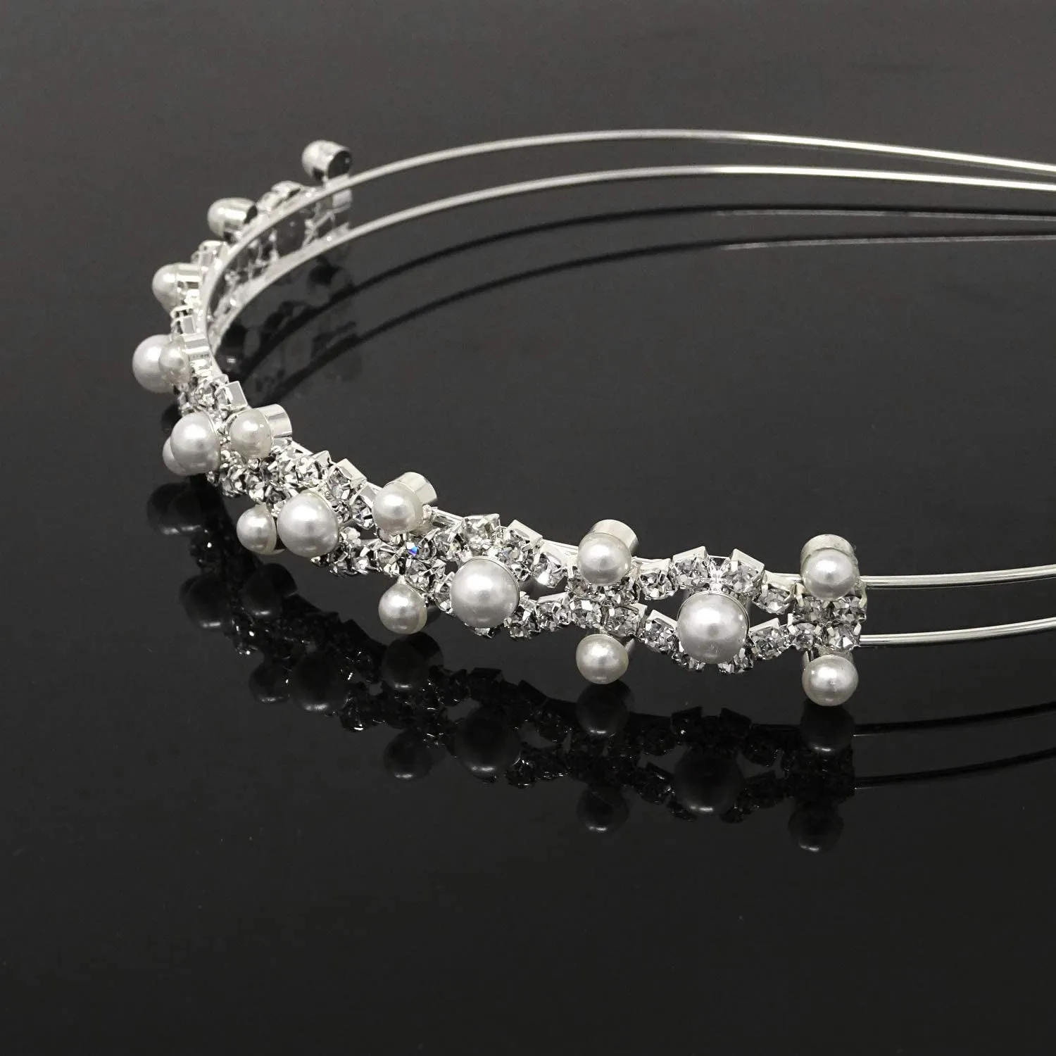 Hair Piece with Crystal and Faux Pearls