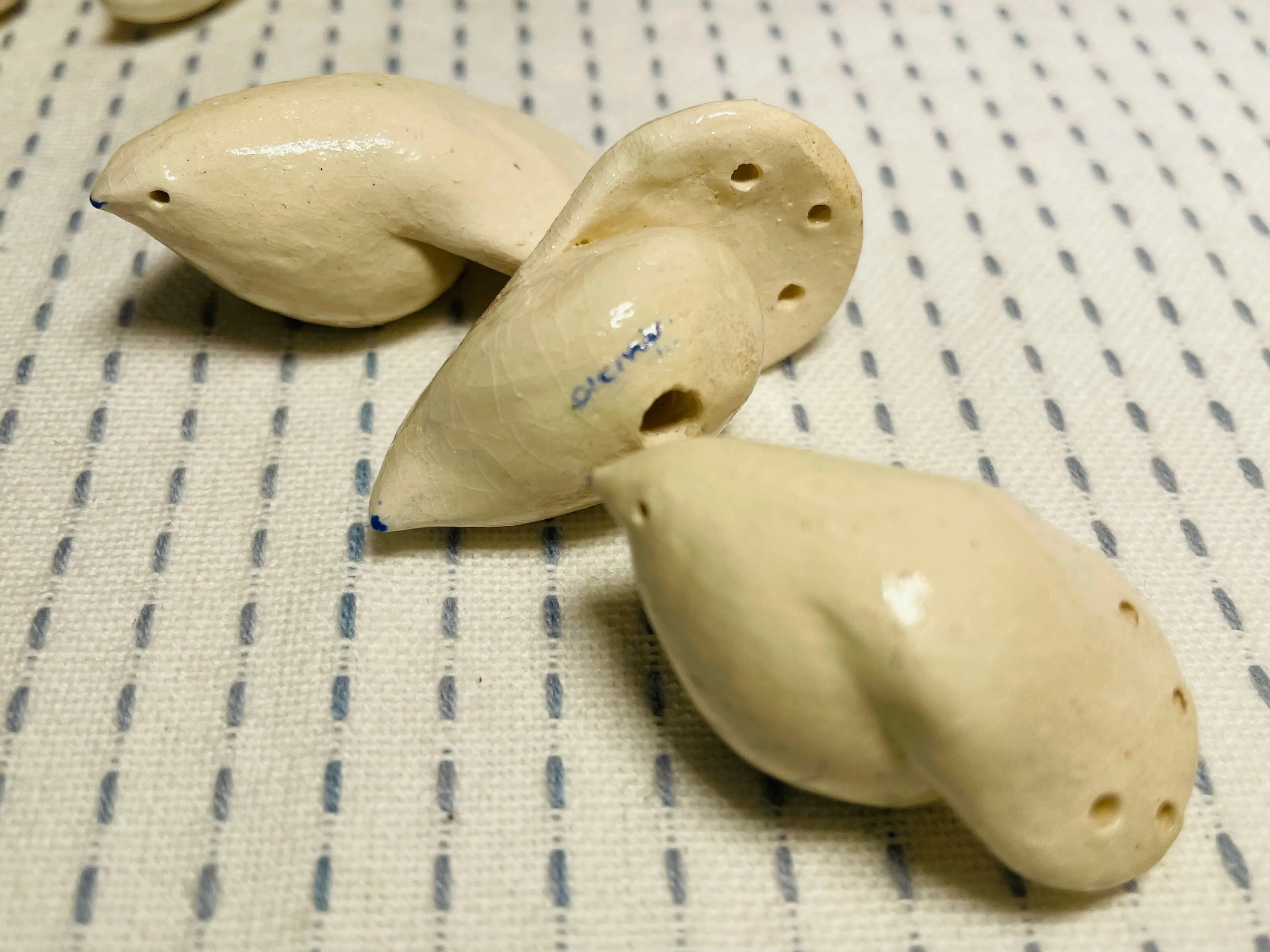 Handmade Ceramic Bird Earrings Holder With Stick