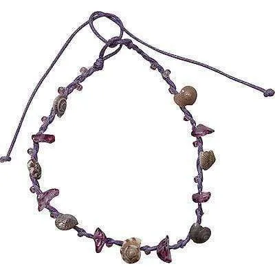 Lavender Ankle Bracelet Beach Shell Foot Anklet Chain Ladies Kids Feet Jewellery