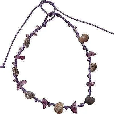 Lavender Ankle Bracelet Beach Shell Foot Anklet Chain Ladies Kids Feet Jewellery