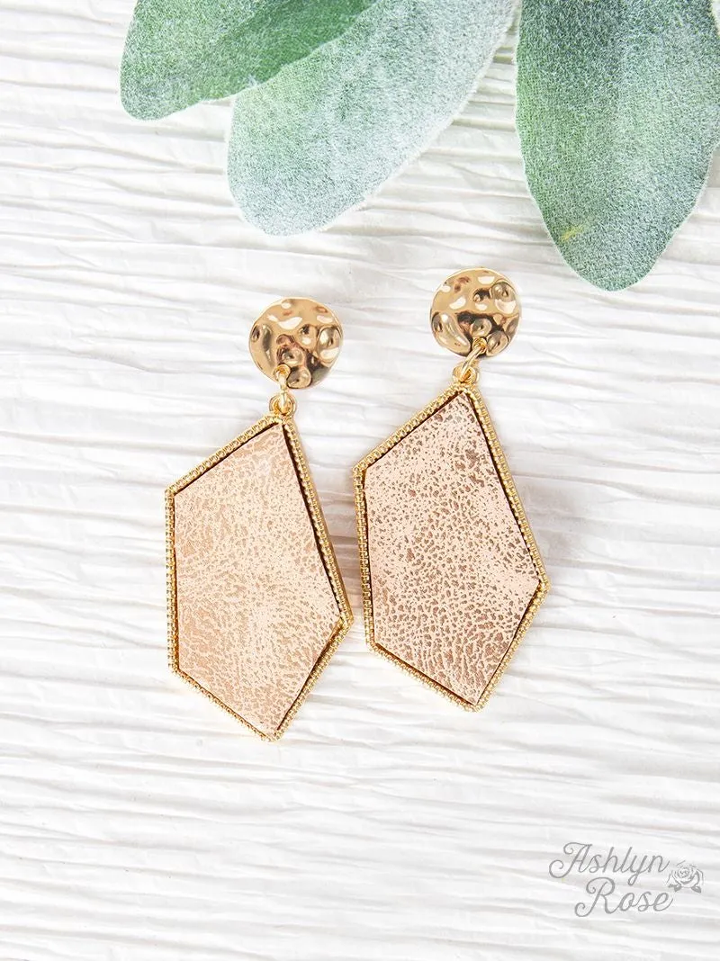 Let's Go Downtown Drop Earrings, Rose Gold