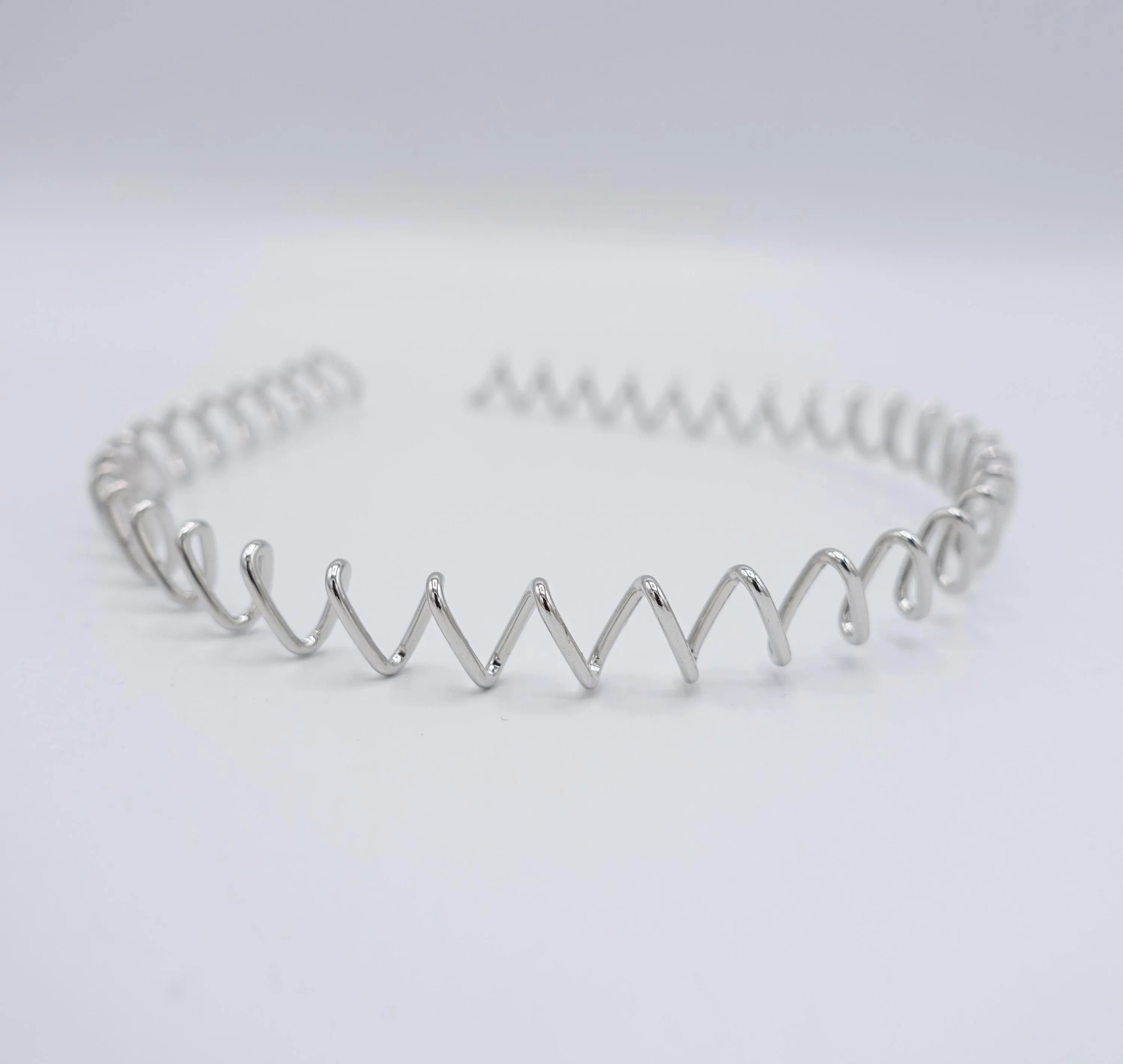 metal headband, zigzag headband, unisex headband