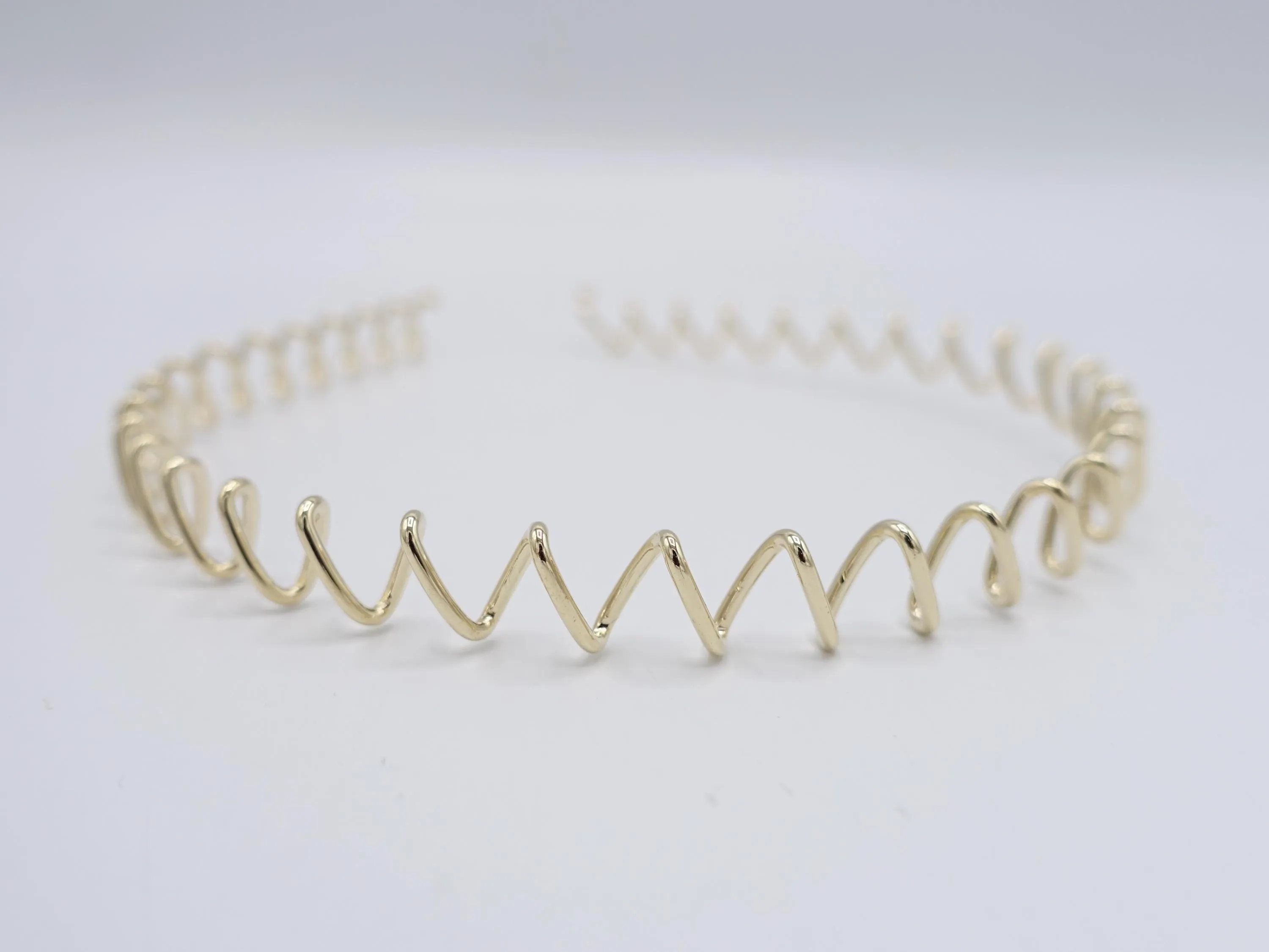 metal headband, zigzag headband, unisex headband