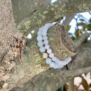 Natural aquamarine bracelet for budding love