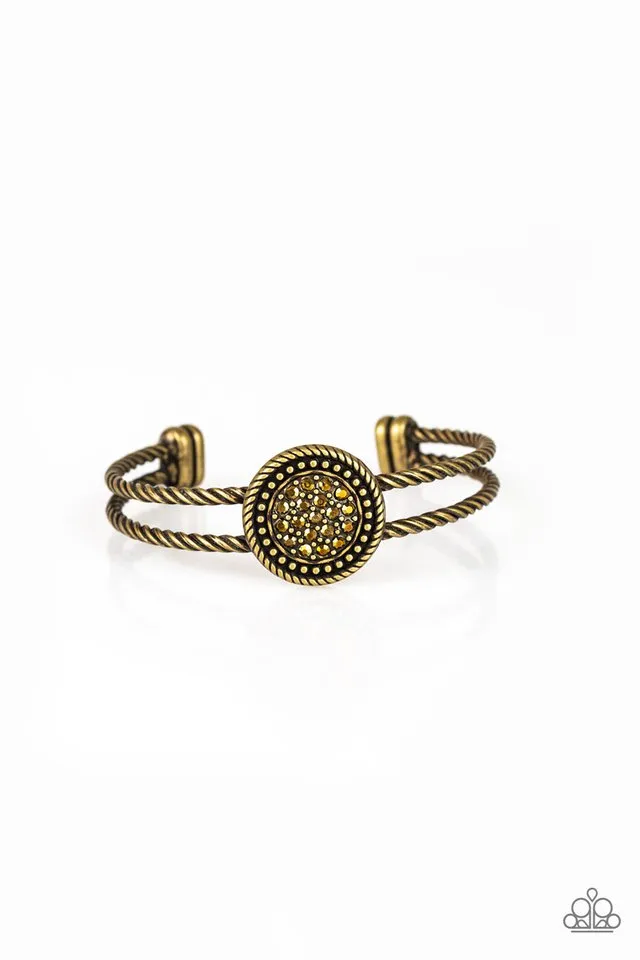 Paparazzi Bracelet ~ Definitely Dazzling - Brass