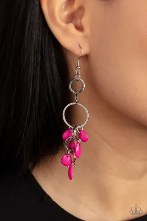 Paparazzi Earring ~ Sandcastle Sunset - Pink