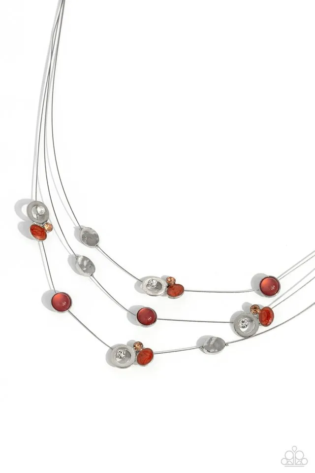 Paparazzi Necklace ~ Affectionate Array - Orange