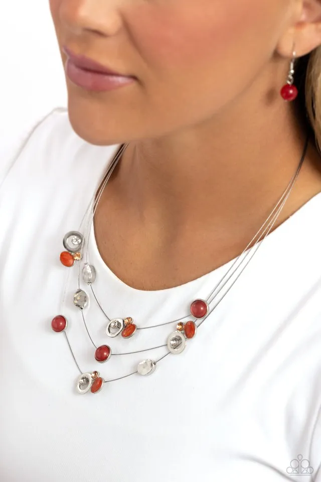 Paparazzi Necklace ~ Affectionate Array - Orange