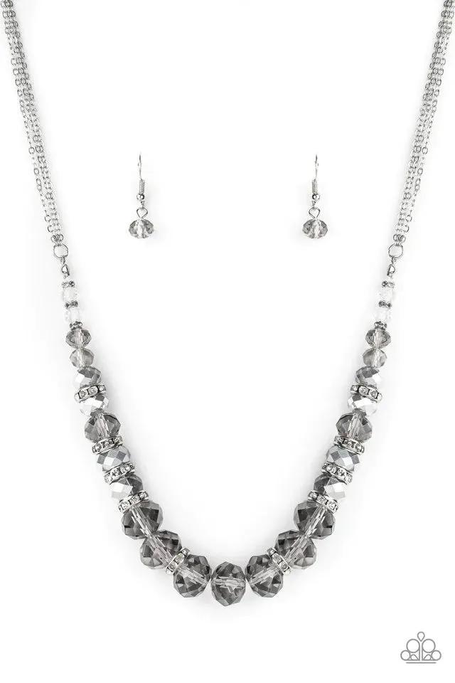 Paparazzi Necklace ~ Distracted by Dazzle - Silver