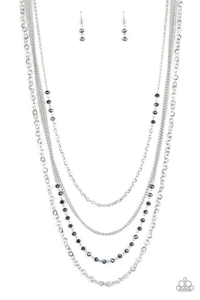 Paparazzi Necklace ~ Flickering Lights - Blue