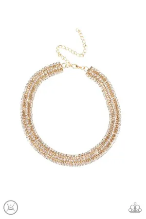 Paparazzi Necklace ~ Full REIGN - Gold