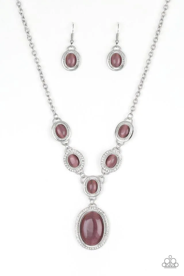 Paparazzi Necklace ~ Metro Medallion - Purple