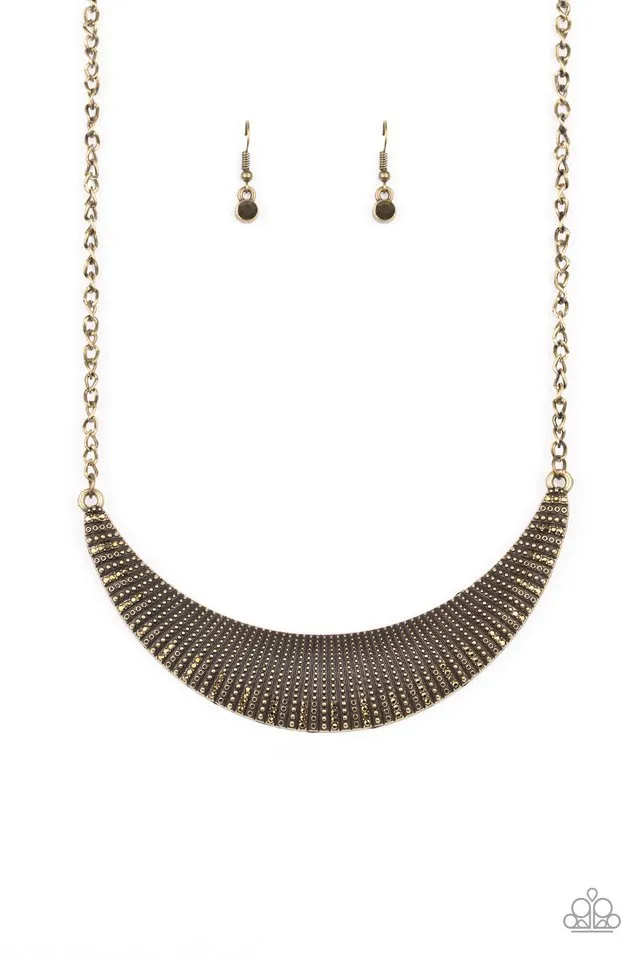 Paparazzi Necklace ~ Modern Day Moonshine - Brass