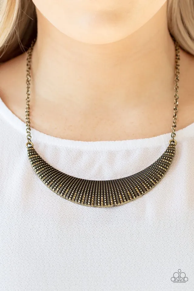 Paparazzi Necklace ~ Modern Day Moonshine - Brass