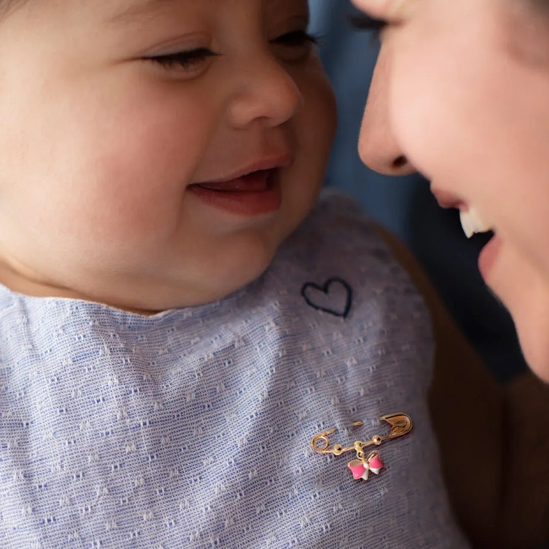 Pink Bow Baby Pin