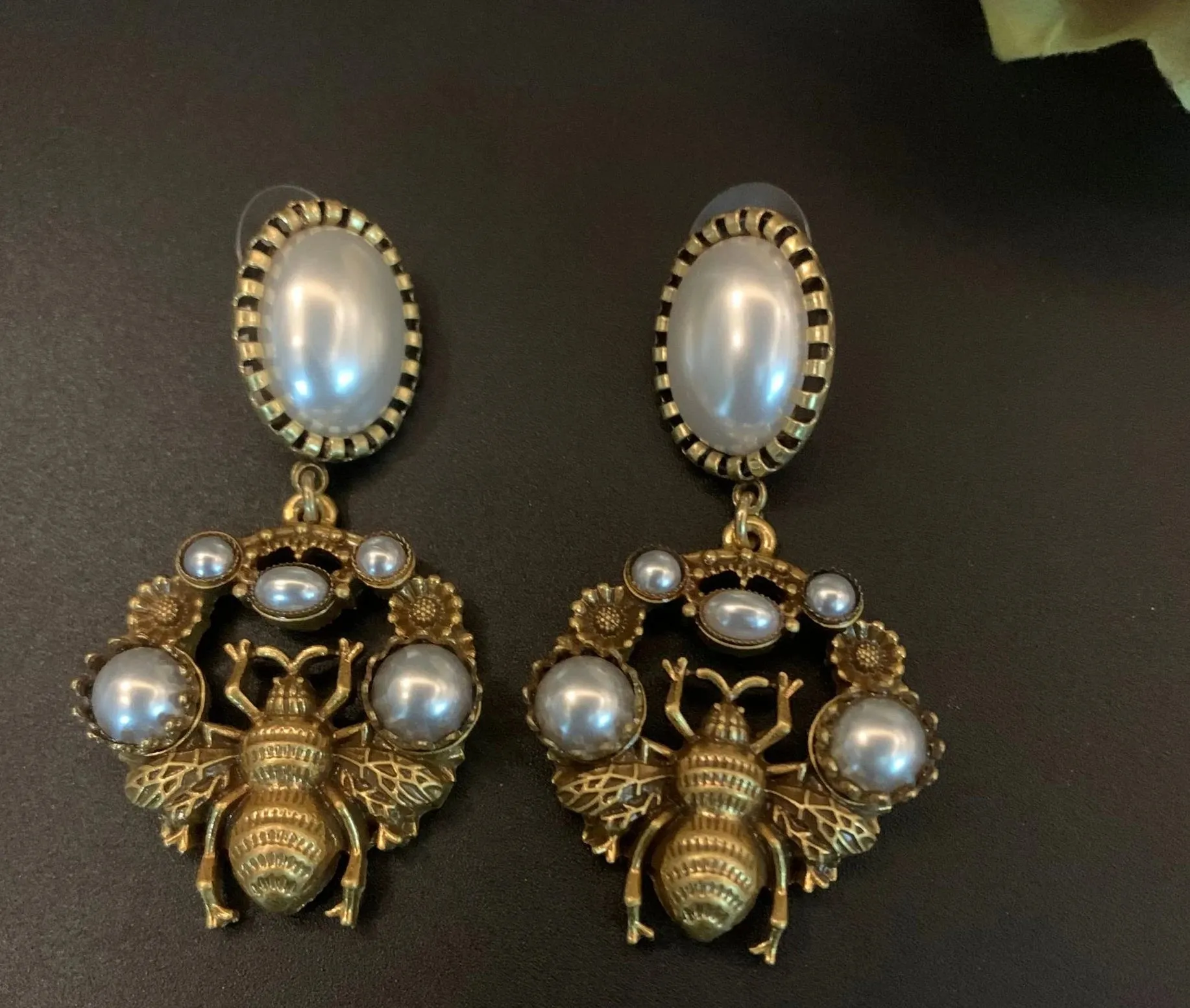 Pre Order:  Elegant Palace Style Bee Earrings