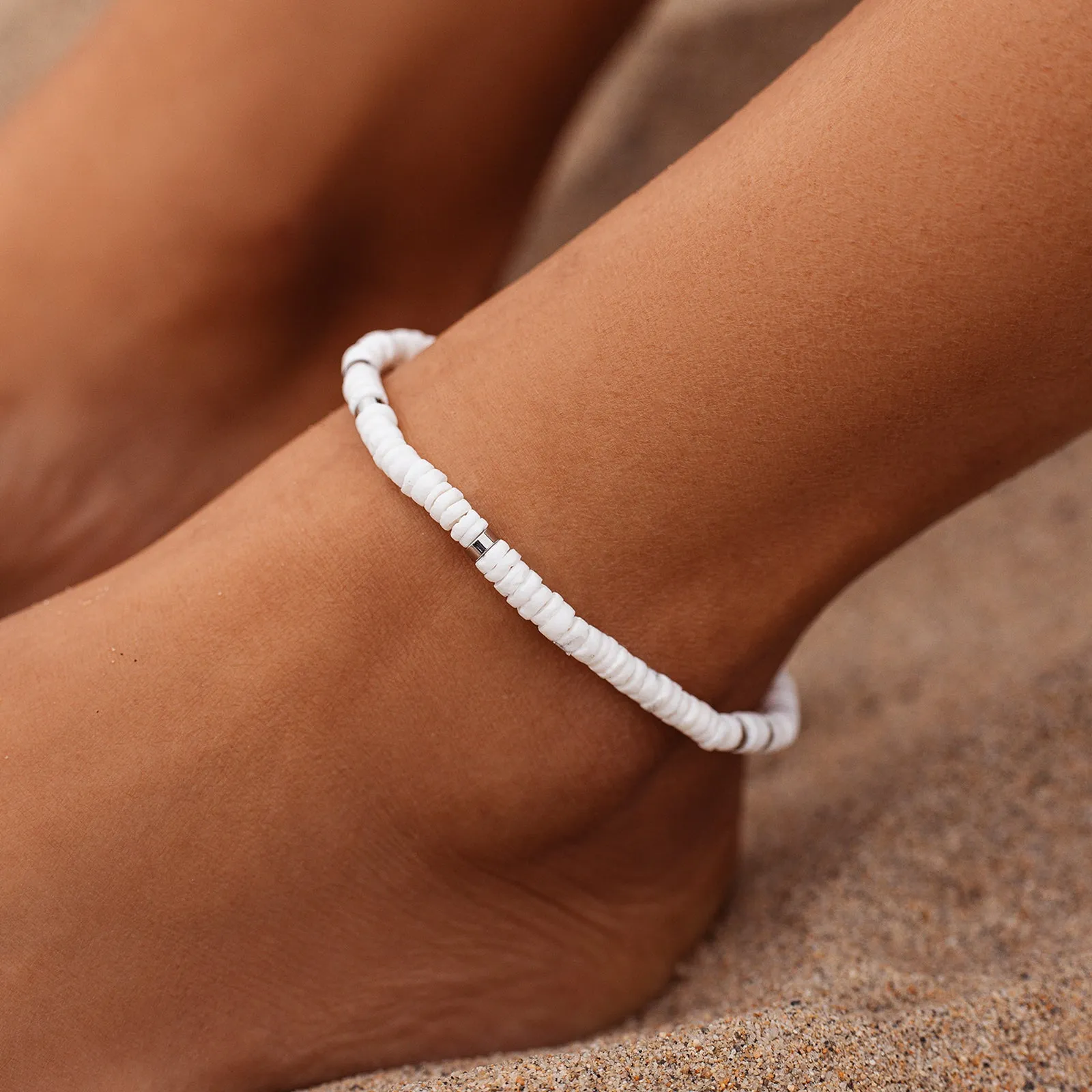 Puka Shell Stretch Anklet