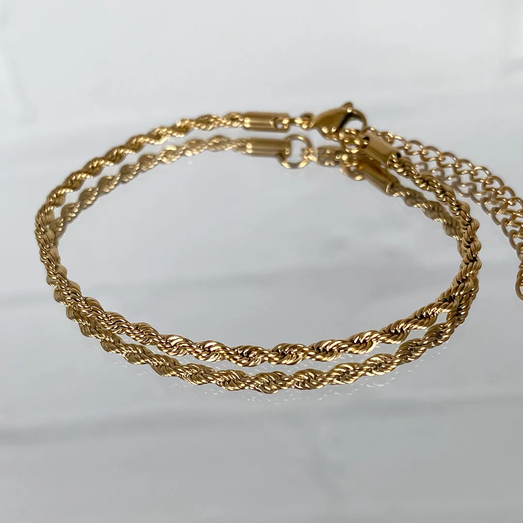 Rope Chain Anklet | Gold