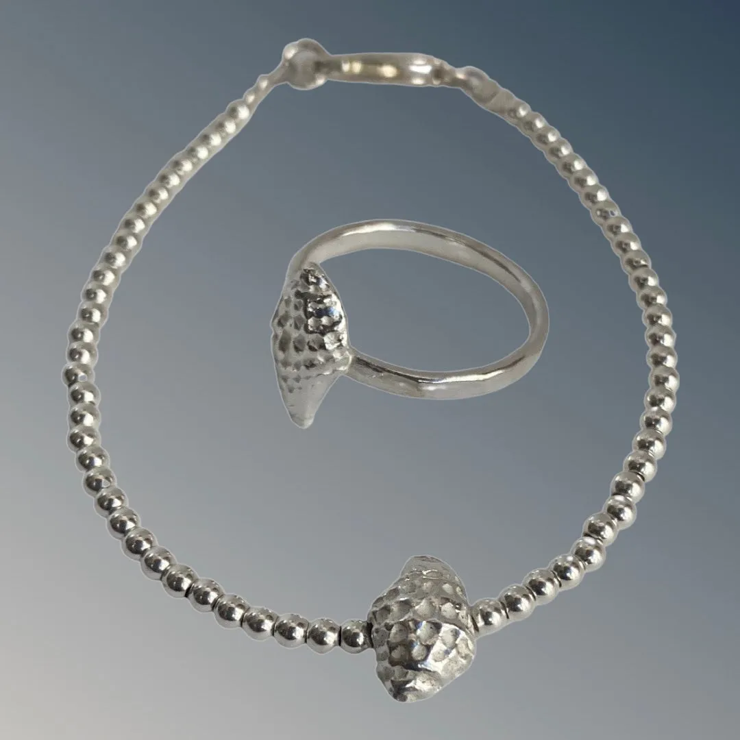 Silver Shell Anklet or Bracelet