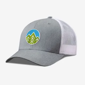 Sky Trees Trucker Hat - Grey White