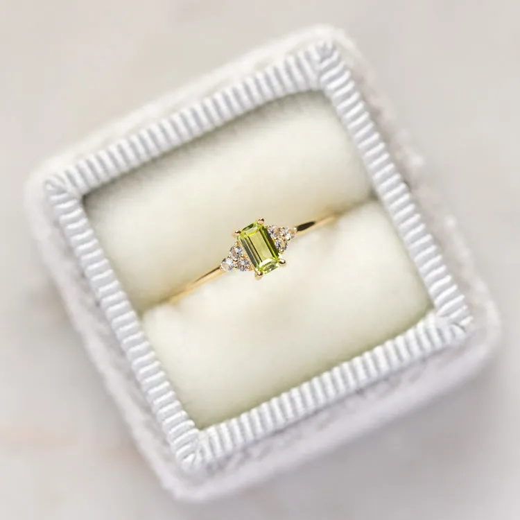 Solid Gold Pretty Peridot Ring