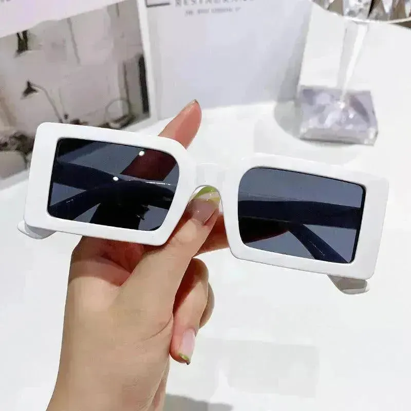 Stylish Beach Jelly Color Square Frame Sunglasses