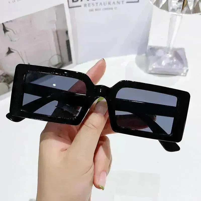 Stylish Beach Jelly Color Square Frame Sunglasses