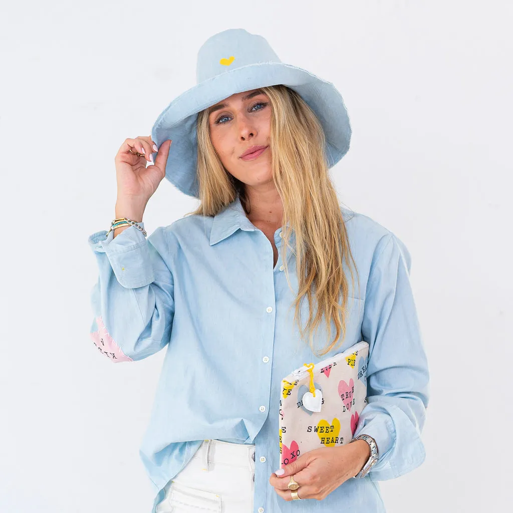 Sunny Daze Hat Chambray ~ Light Wash