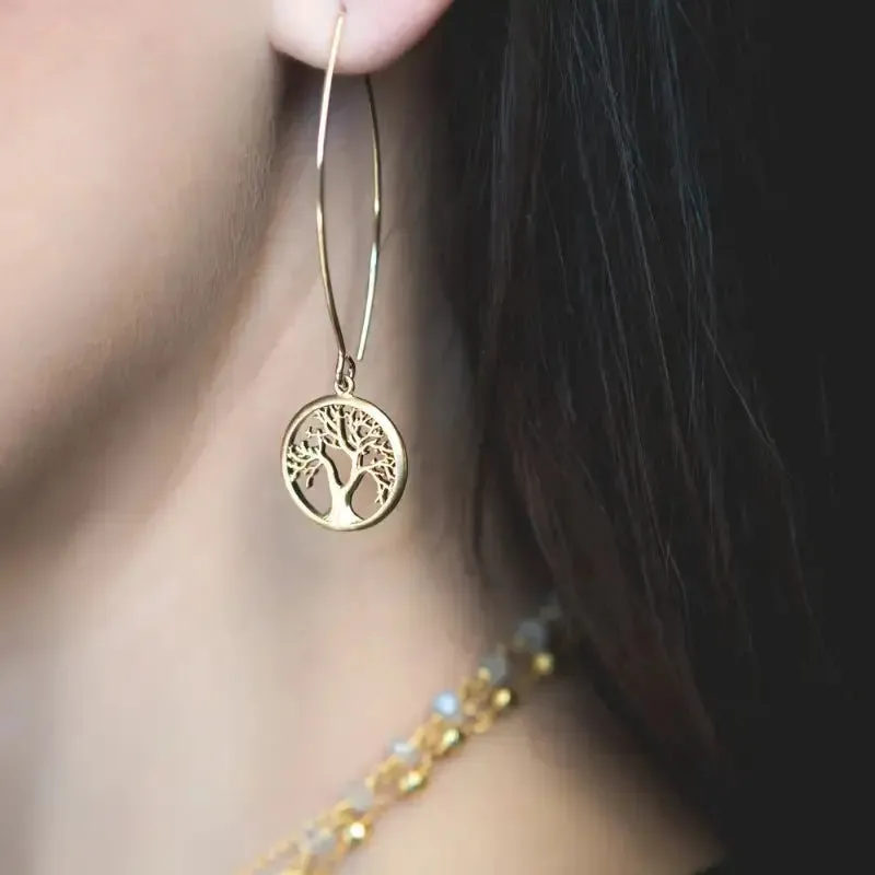 Tree of Life Long Earrings