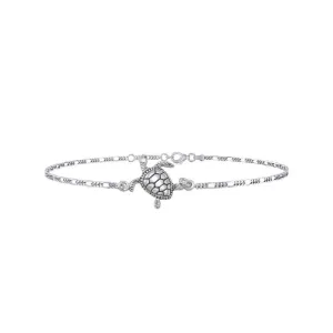 Turtle Sterling Silver Anklet TBG380