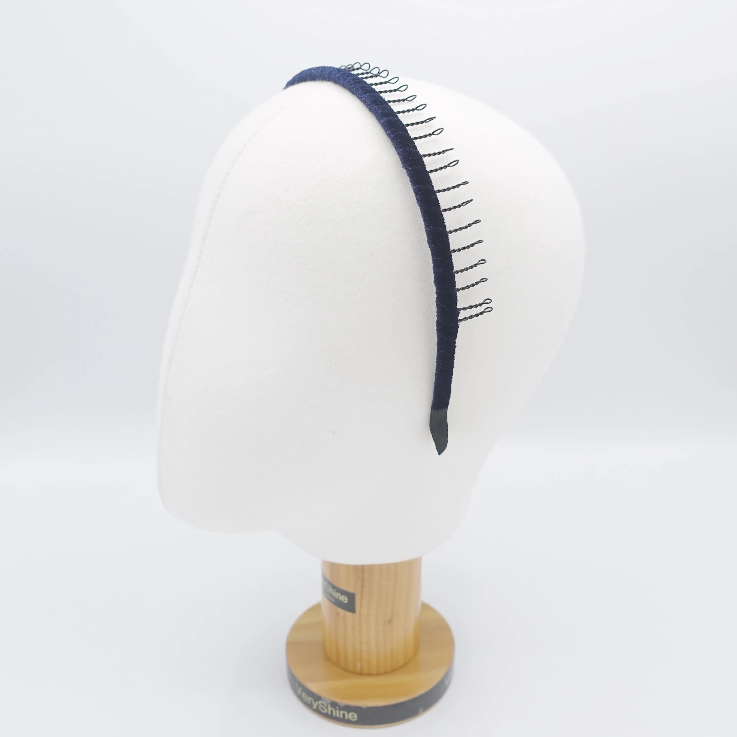 velvet comb headband, velvet wrap hairband for women