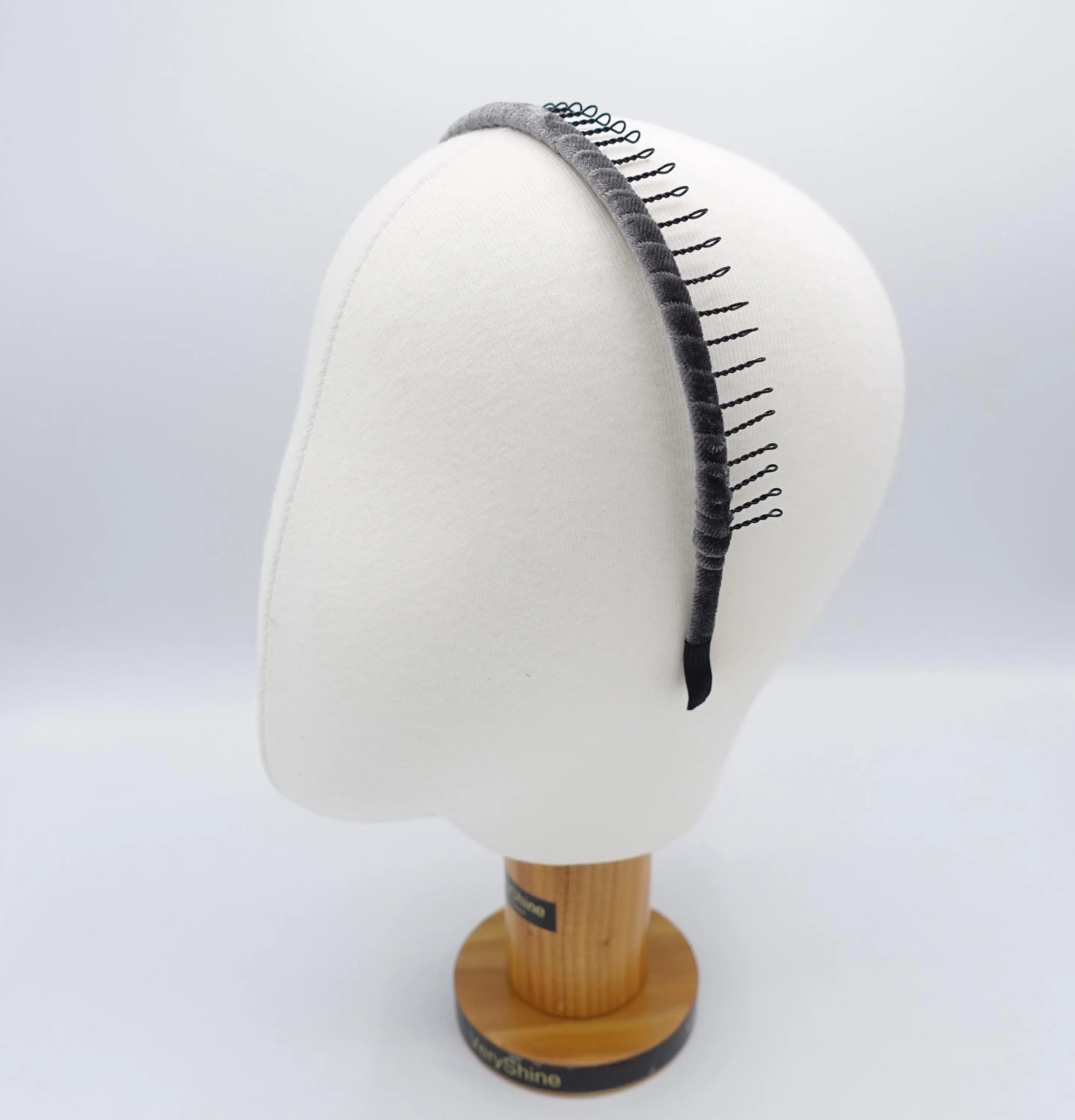 velvet comb headband, velvet wrap hairband for women