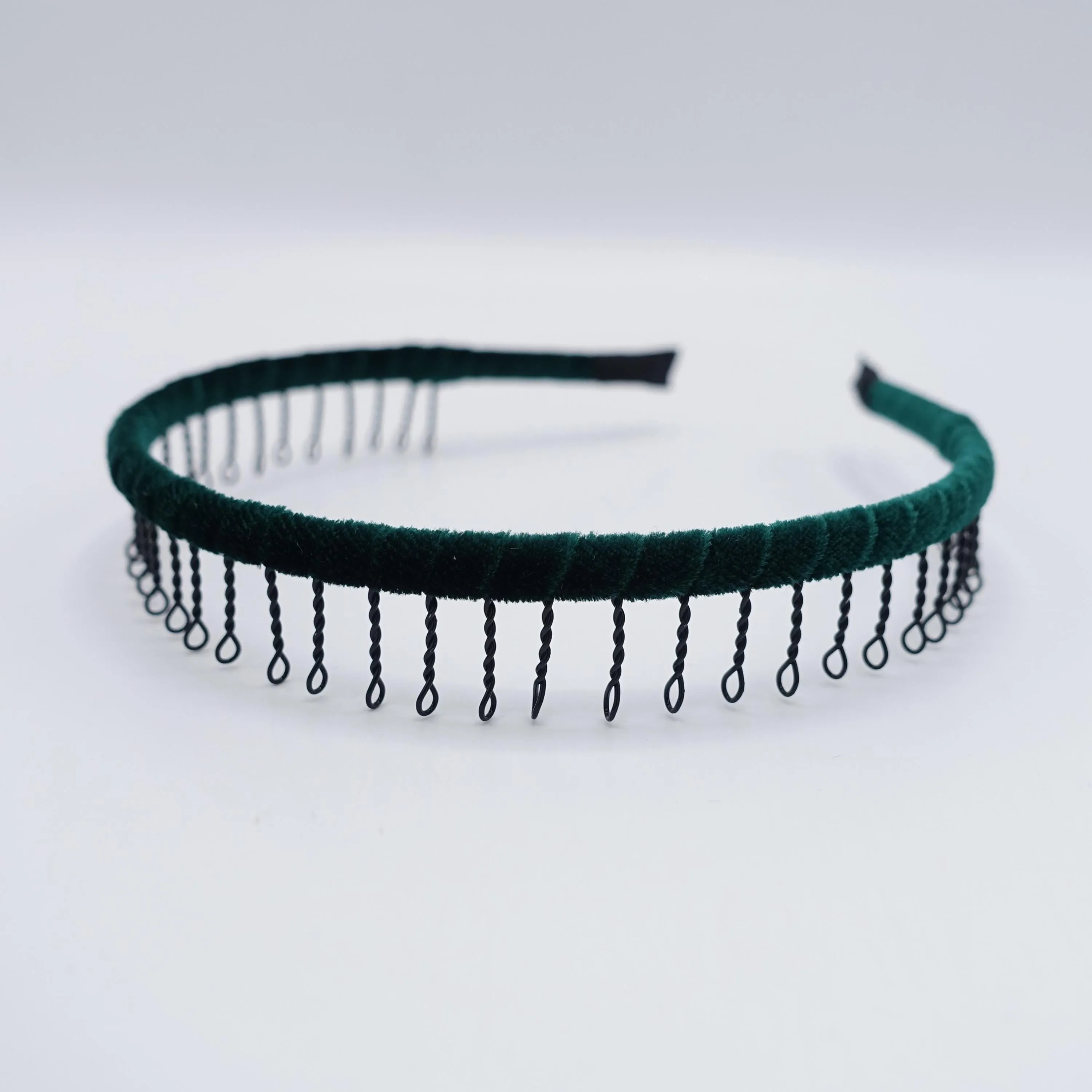 velvet comb headband, velvet wrap hairband for women