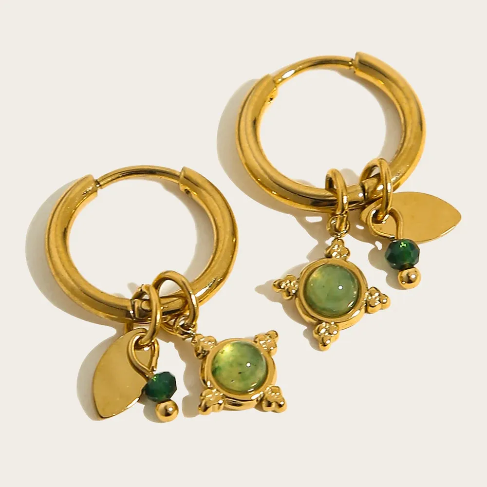 Vintage 18K Gold Plated Hoop Earrings