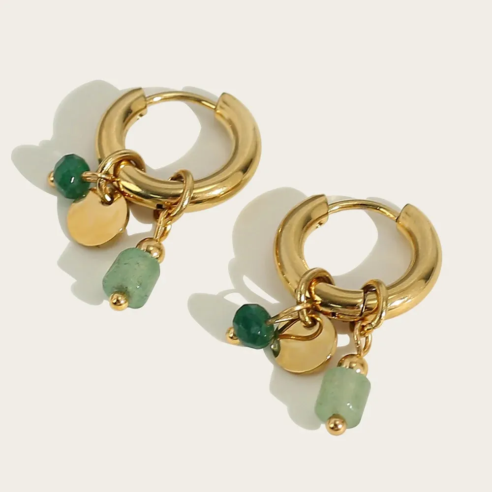 Vintage 18K Gold Plated Hoop Earrings