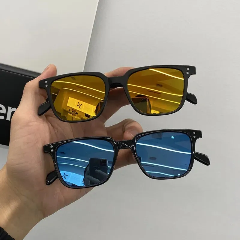 Vintage Men's Small Frame Square Sunglasses Women's Brand Designer Fashion Sun Glasses Men Driving Eyewear UV400 Oculos De Sol