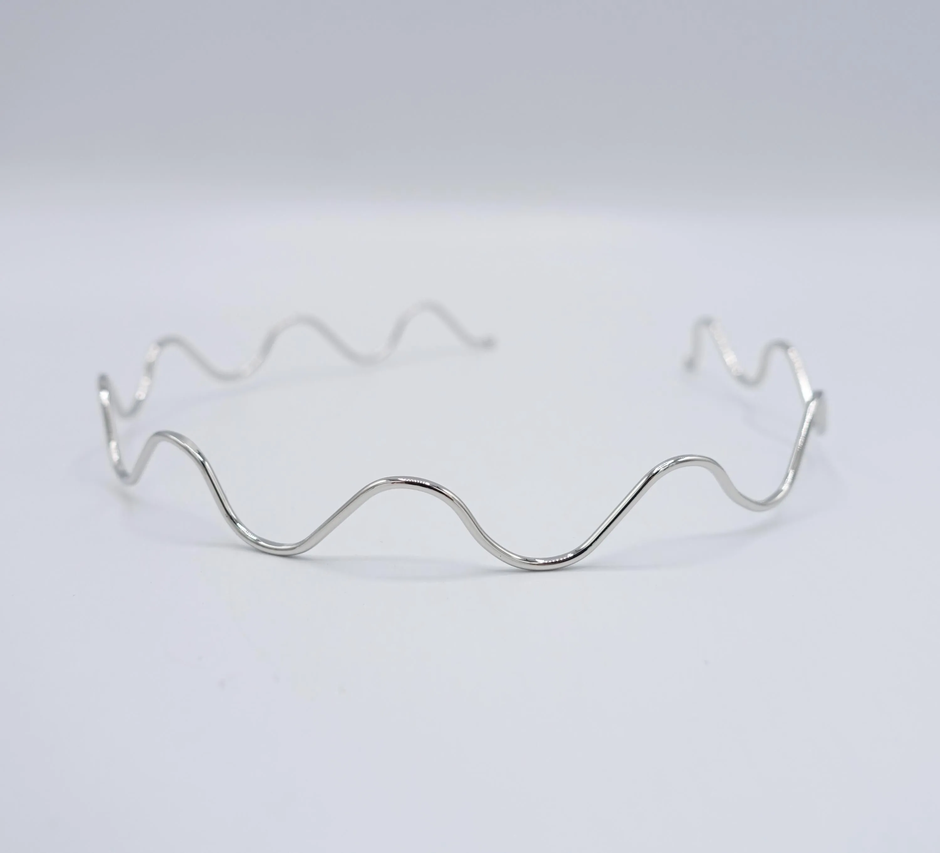 wave headband, metal headband, unisex headband