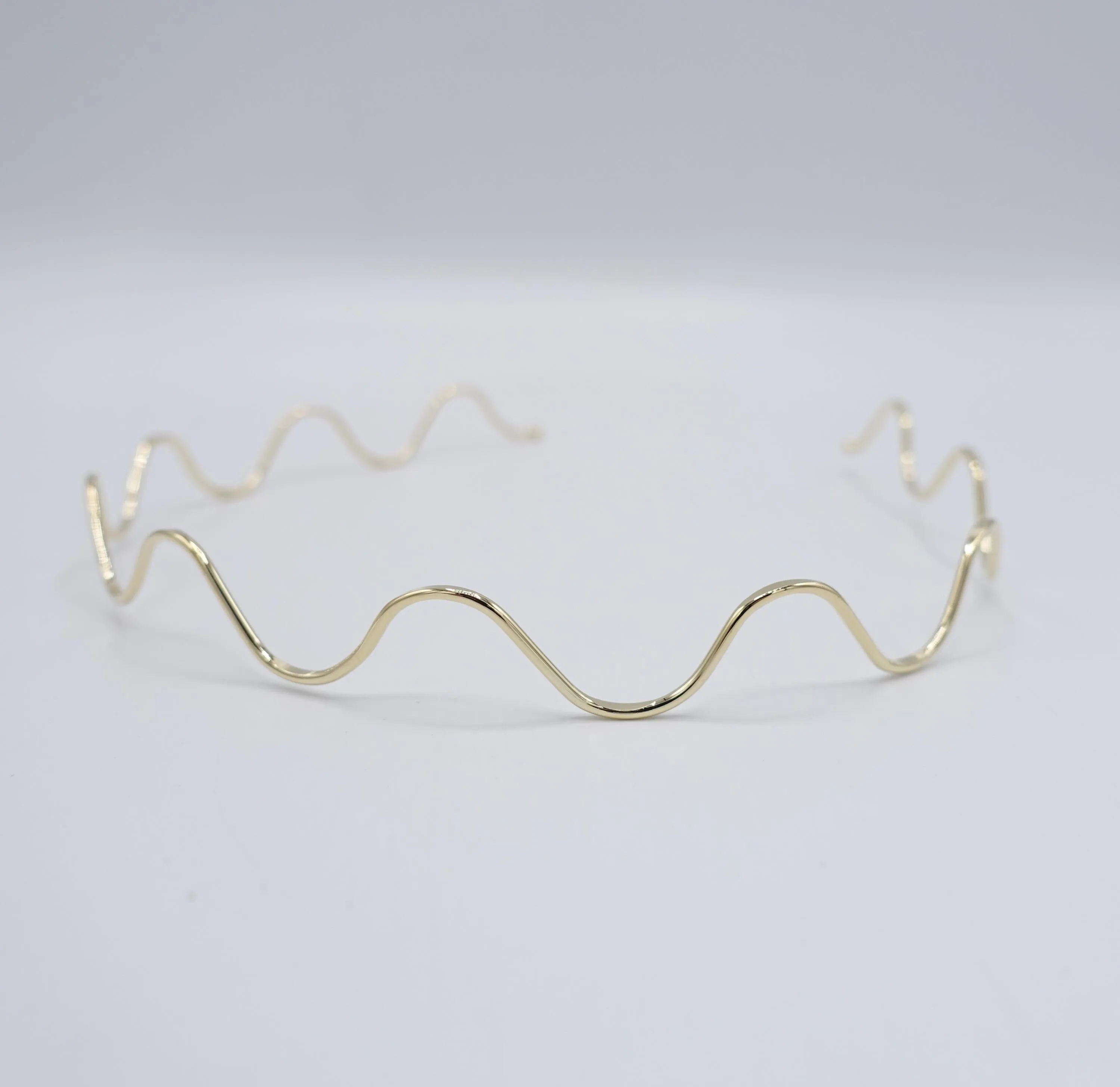 wave headband, metal headband, unisex headband