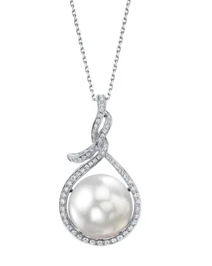 White South Sea Pearl & Diamond Glitterati Pendant