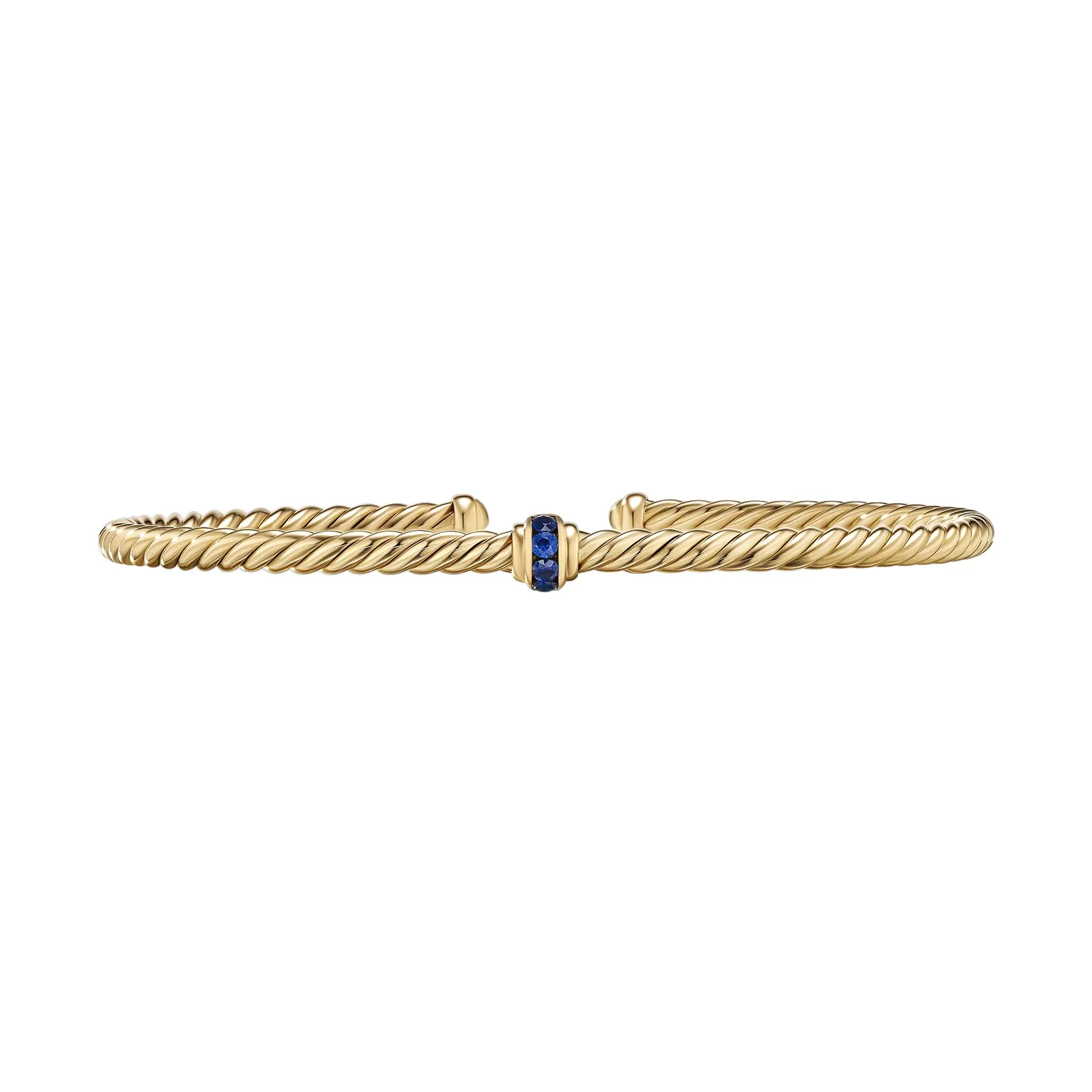 Yurman Sapphire Cablespira Cuff Bracelet